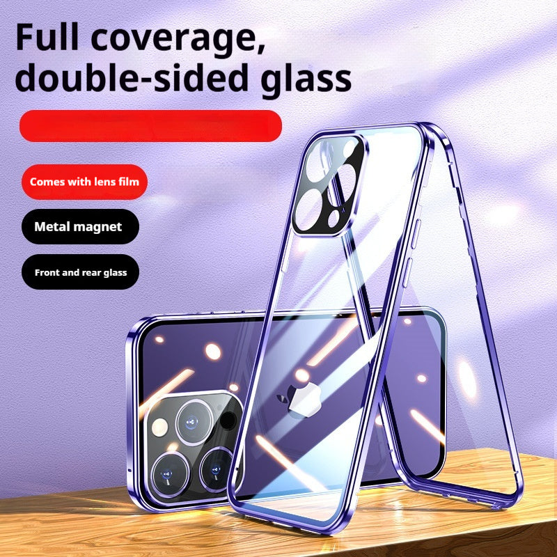 Applicable To 16 Series Double-sided Glass Ultra-thin Magnetic Drop-resistant iPhone Case Applicable To 16 Series Double-sided Glass Ultra-thin Magnetic Drop-resistant iPhone Case